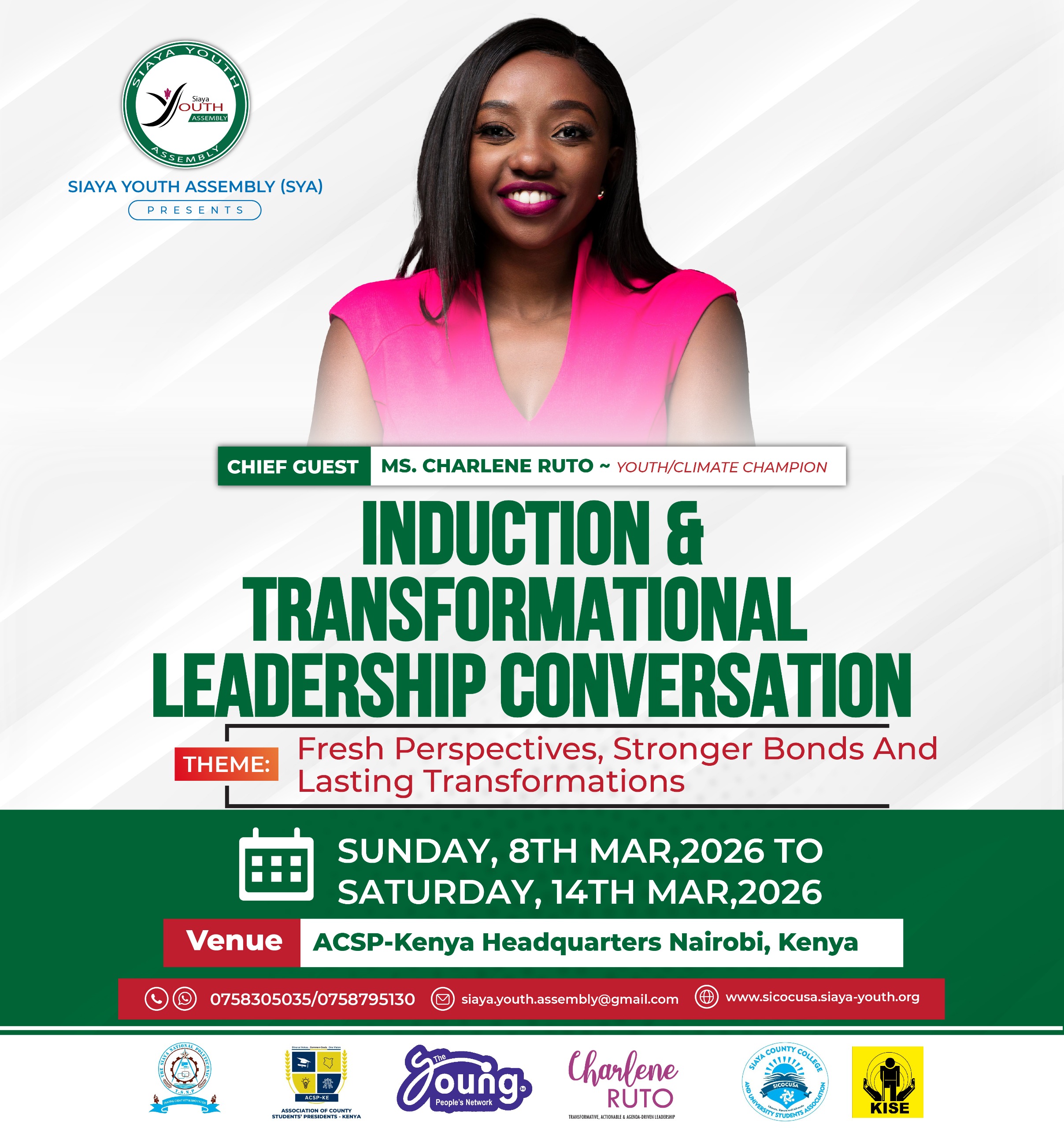 Induction and Transformational Leadership Conversation for SIAYA YOUTH ASSEMBLY
